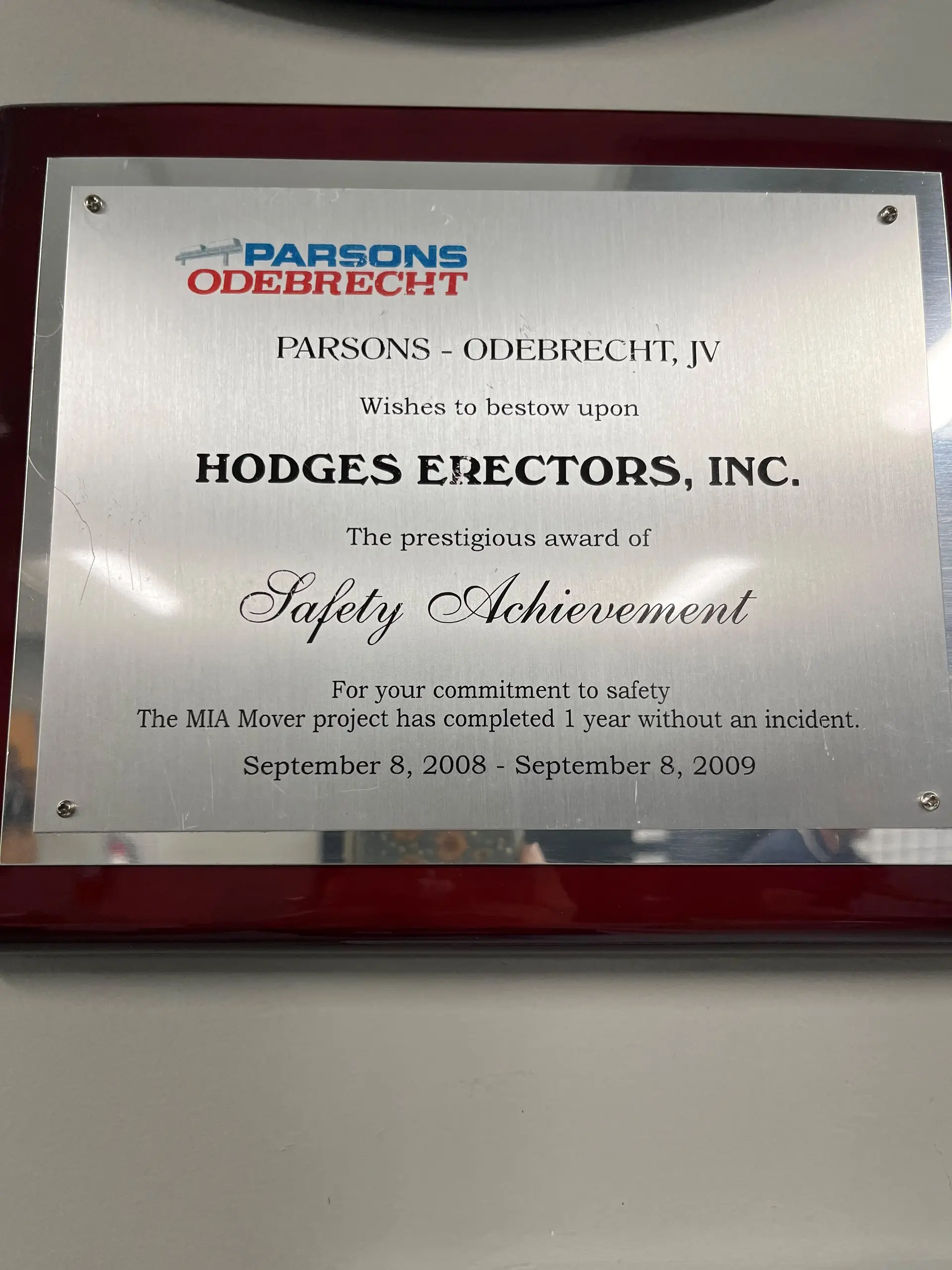 2008 Safety Achievement