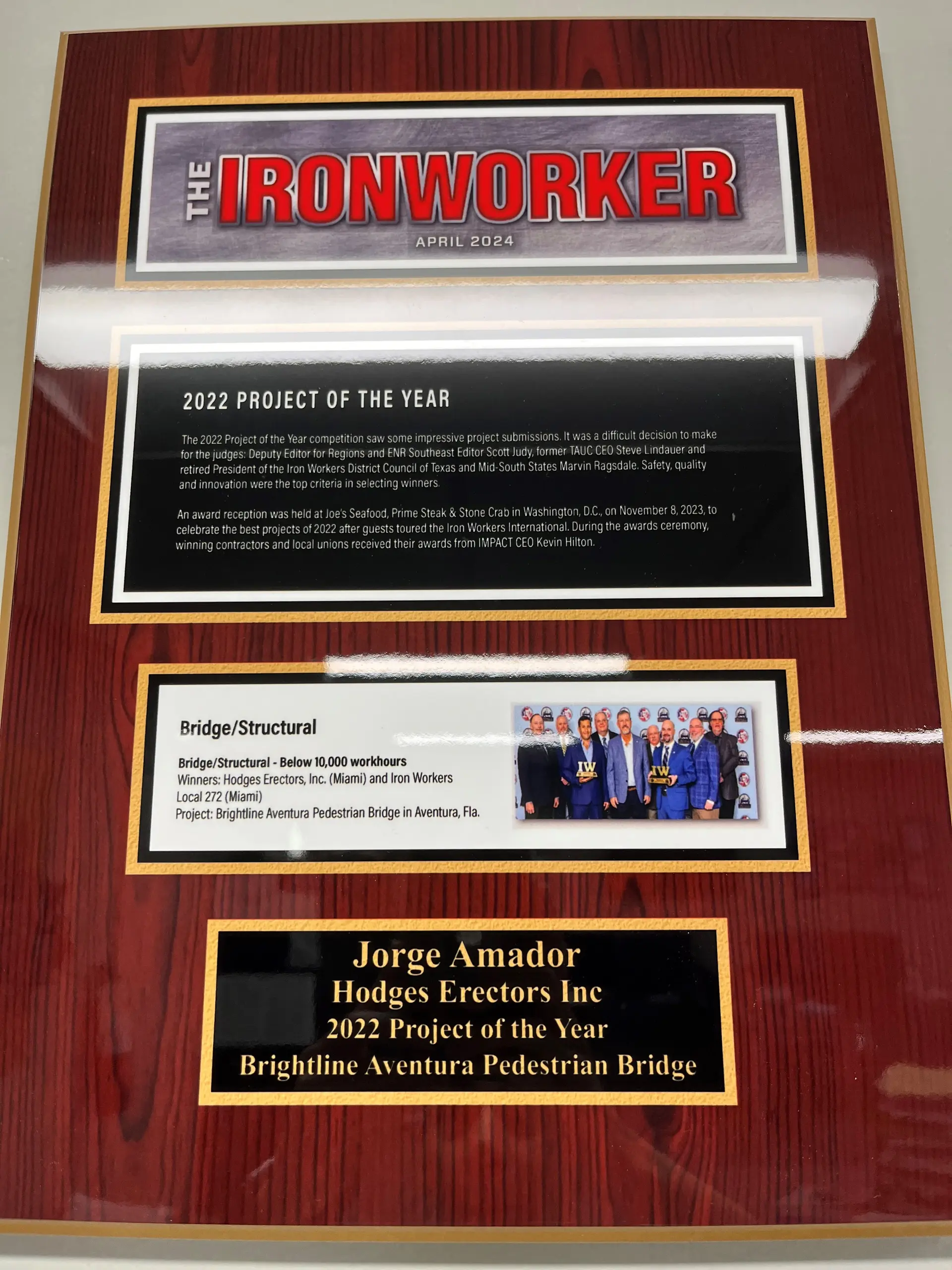 2022 Project of the Year Jorge Amador
